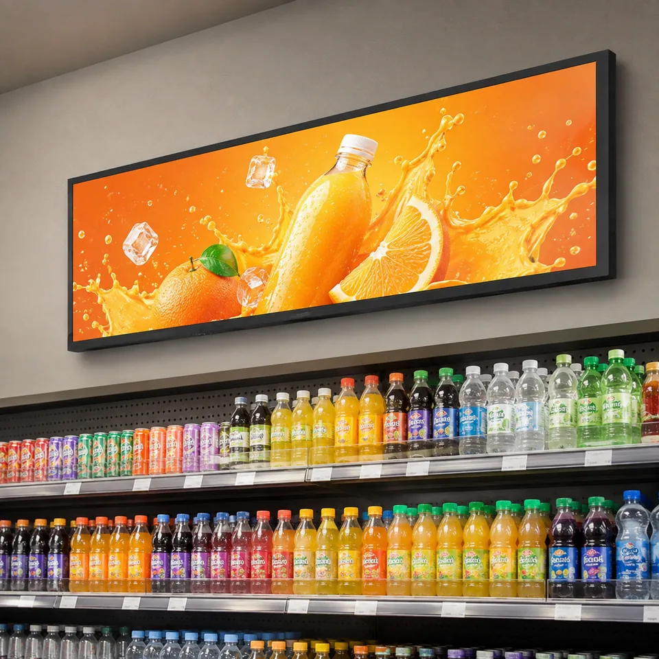Commercial digital signage display in a professional environment